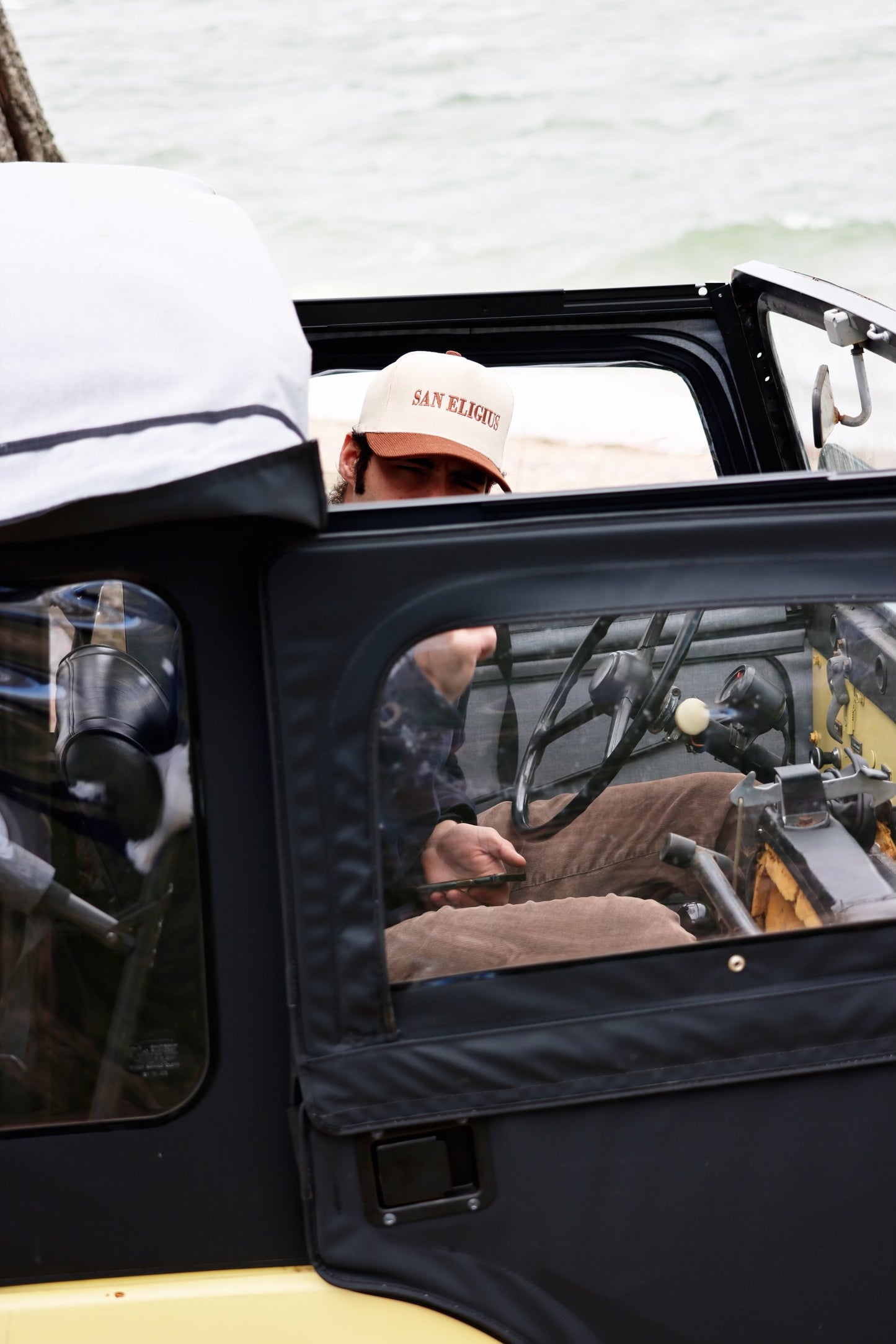 Lucky trucker in brown