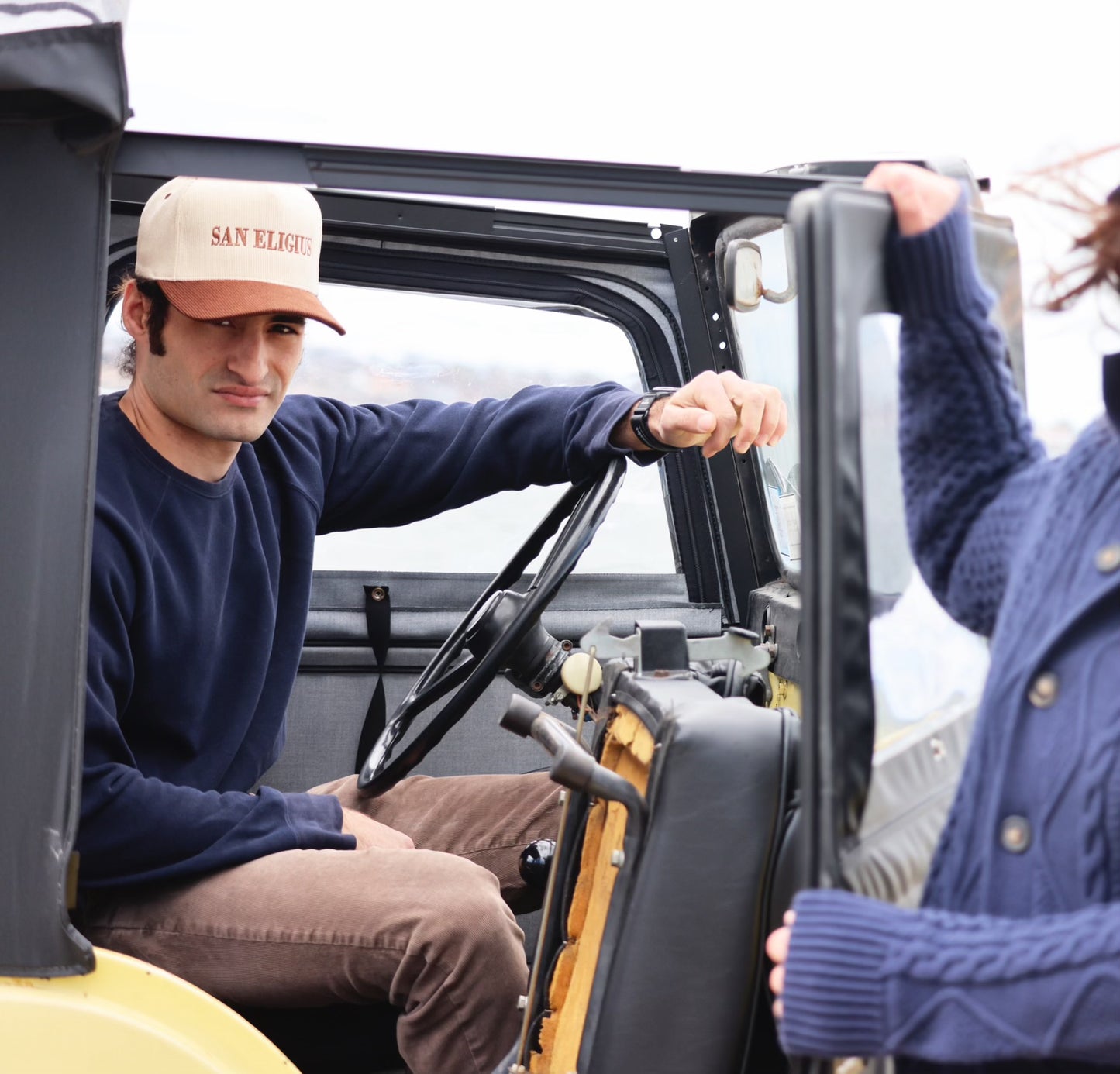 Lucky trucker in brown