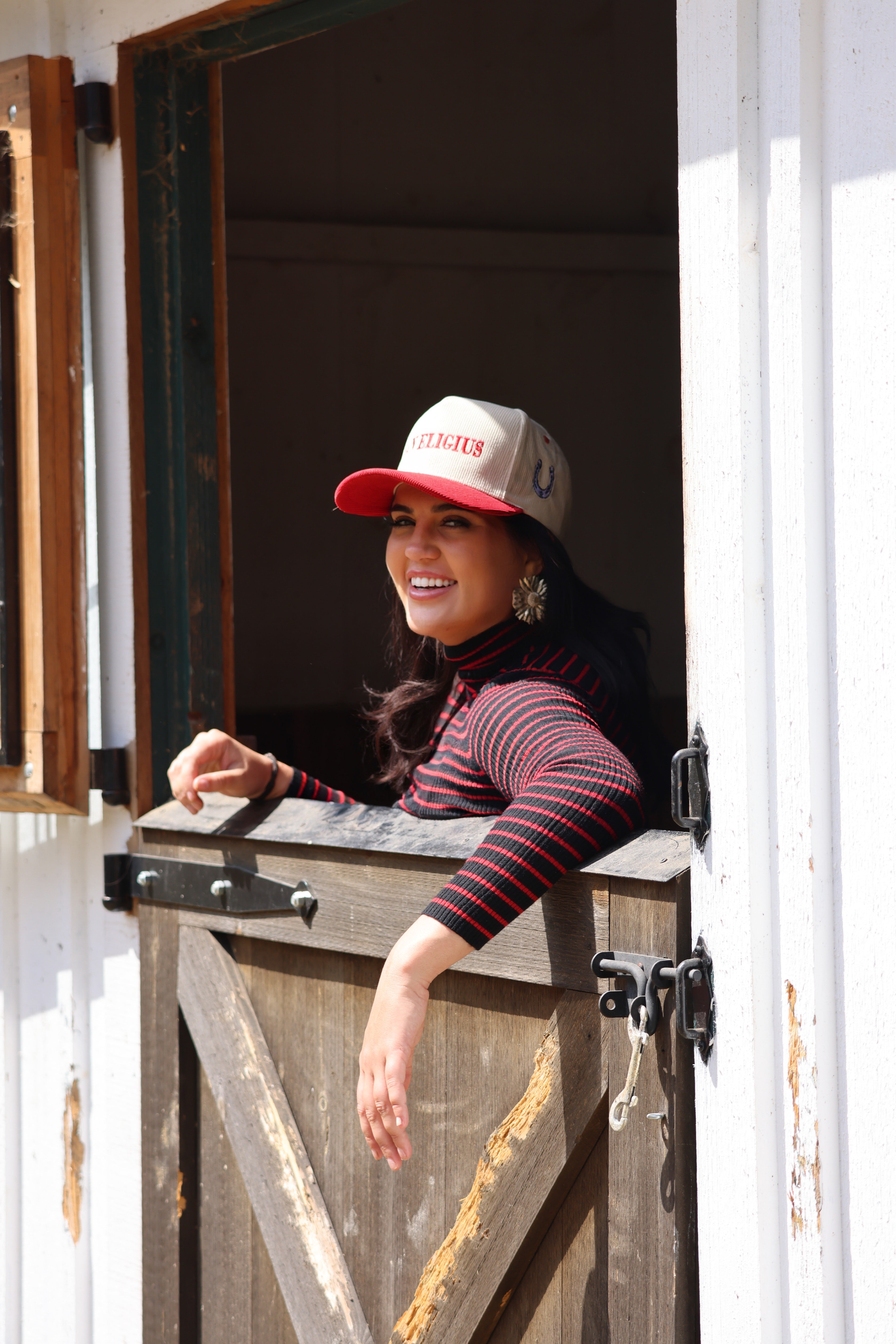 Lucky trucker in red