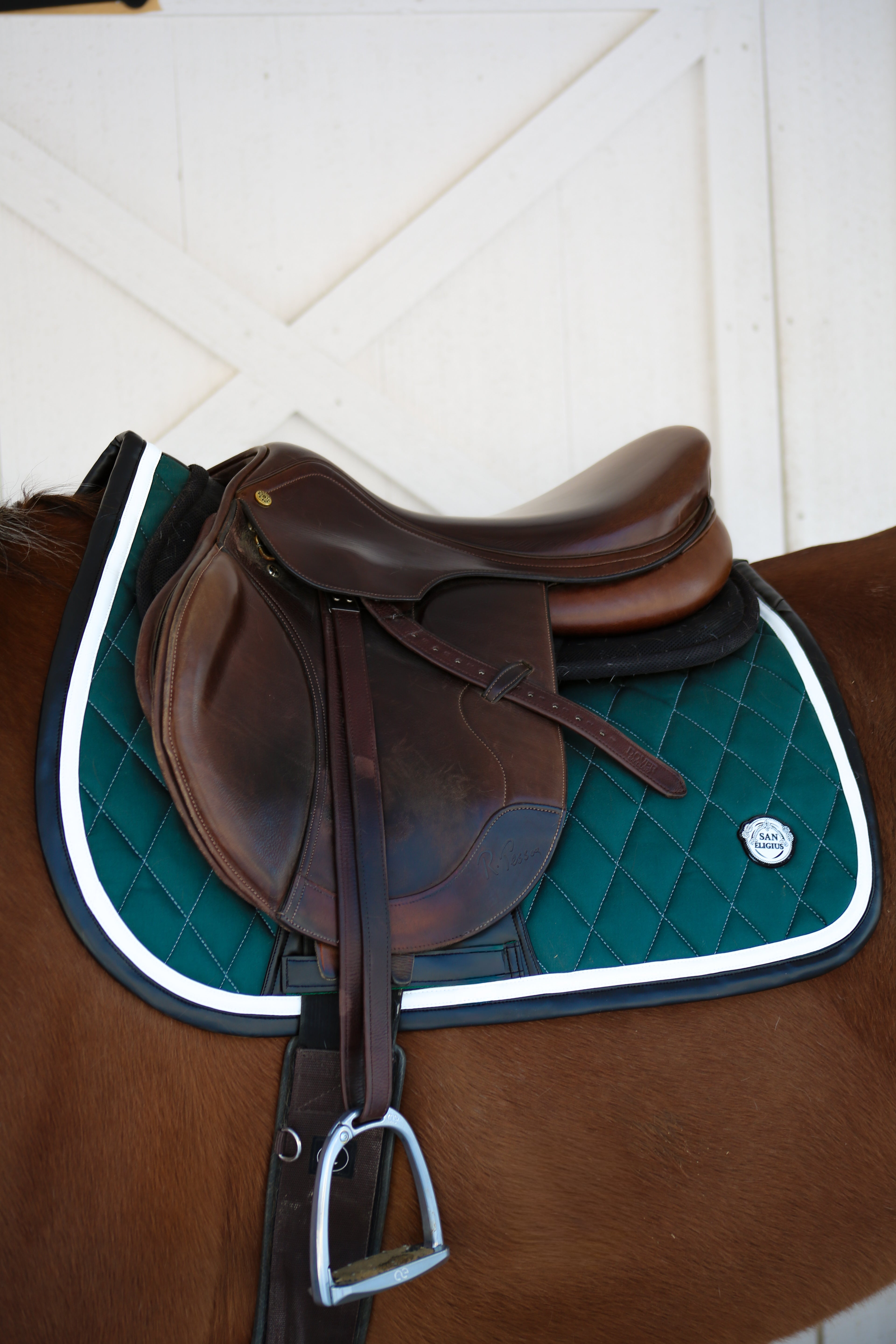Jump Saddle Pad | Green- Black & White