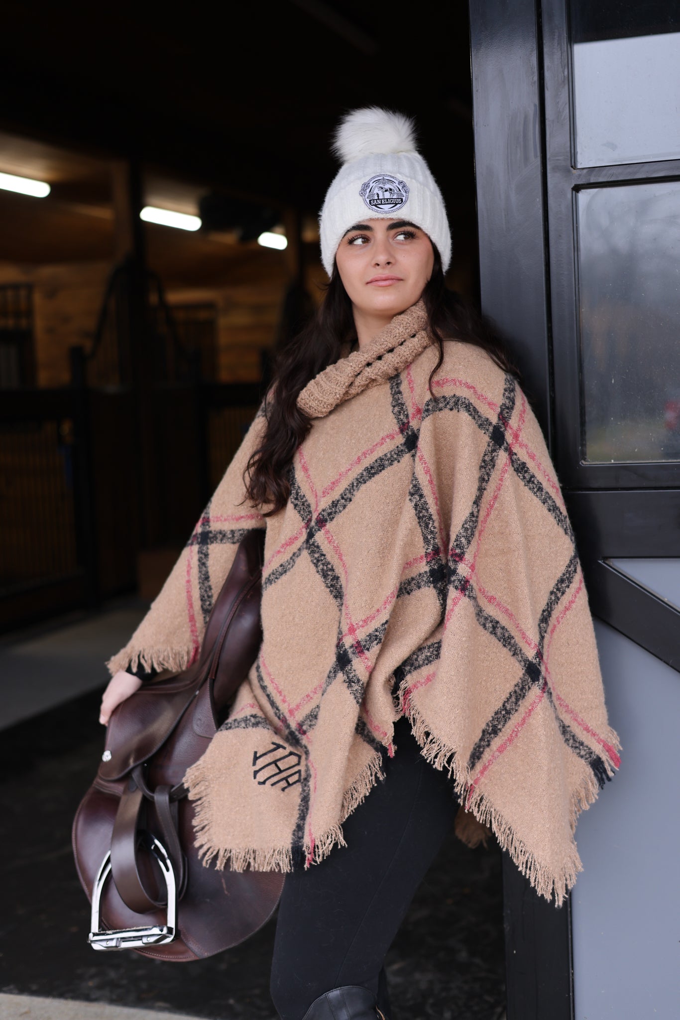 Cream Pom Pom Beanie